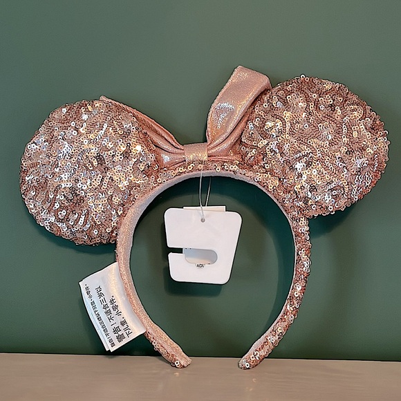 Disney Parks Rose Gold Minnie Mouse Ears Headband Disney Mickey Ears - Picture 2 of 2